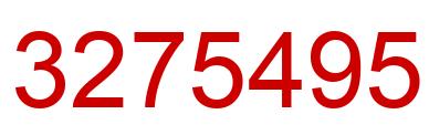 Number 3275495 red image