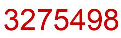 Number 3275498 red image
