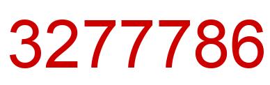 Number 3277786 red image