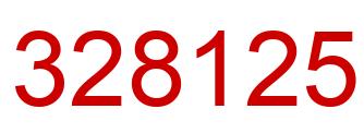 Number 328125 red image