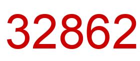 Number 32862 red image