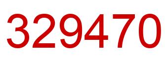 Number 329470 red image