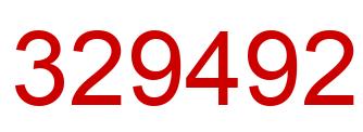 Number 329492 red image