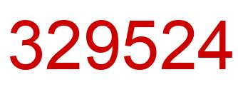 Number 329524 red image