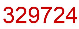 Number 329724 red image