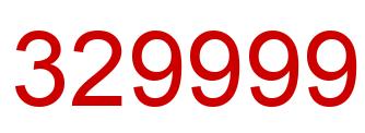 Number 329999 red image