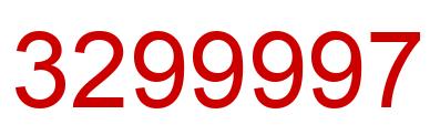 Number 3299997 red image