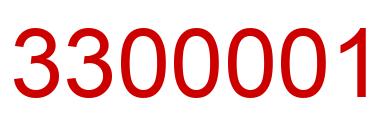 Number 3300001 red image