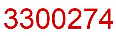 Number 3300274 red image