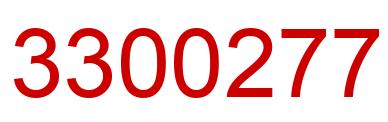 Number 3300277 red image