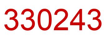 Number 330243 red image