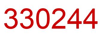Number 330244 red image