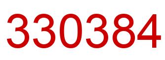 Number 330384 red image