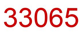 Number 33065 red image