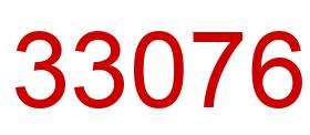 Number 33076 red image