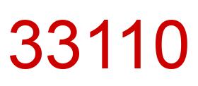 Number 33110 red image