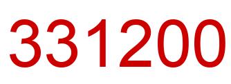 Number 331200 red image