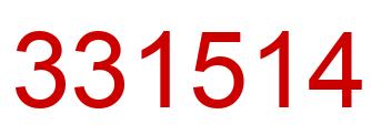 Number 331514 red image