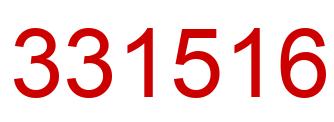 Number 331516 red image