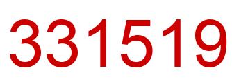 Número 331519 imagen rojo