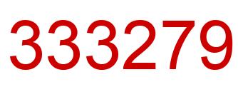 Number 333279 red image