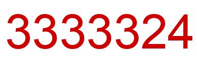 Number 3333324 red image