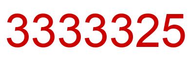 Number 3333325 red image
