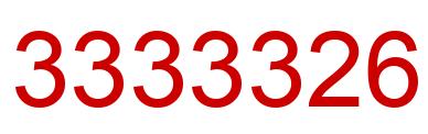 Number 3333326 red image