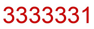 Number 3333331 red image