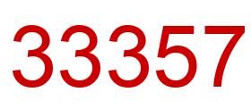 Number 33357 red image