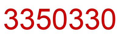 Number 3350330 red image