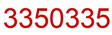 Number 3350335 red image