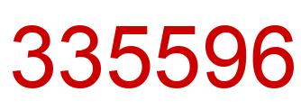 Number 335596 red image