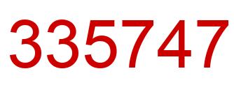Number 335747 red image