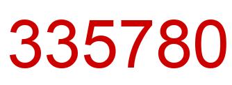 Number 335780 red image