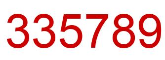 Number 335789 red image