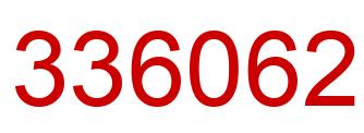 Number 336062 red image