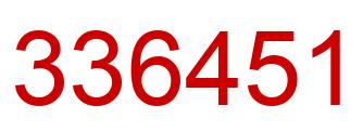 Number 336451 red image
