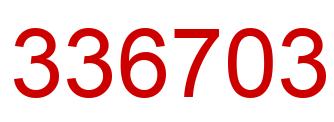 Number 336703 red image