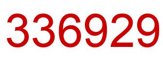 Number 336929 red image