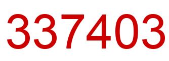 Number 337403 red image