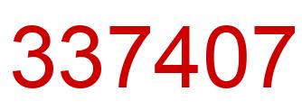 Number 337407 red image