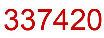 Number 337420 red image