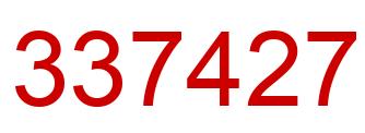 Número 337427 imagen rojo