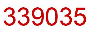 Number 339035 red image