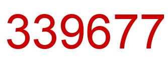 Number 339677 red image