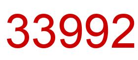 Number 33992 red image