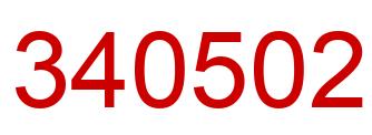 Number 340502 red image