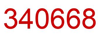 Number 340668 red image