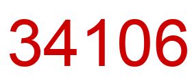 Number 34106 red image